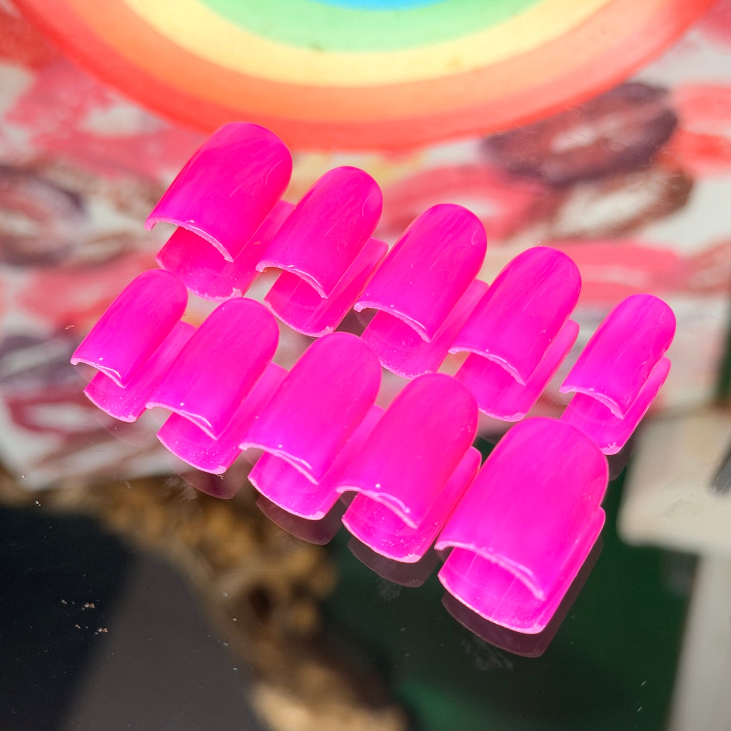 Hot Pink🩷 – Luxury Handmade Press-On Nails