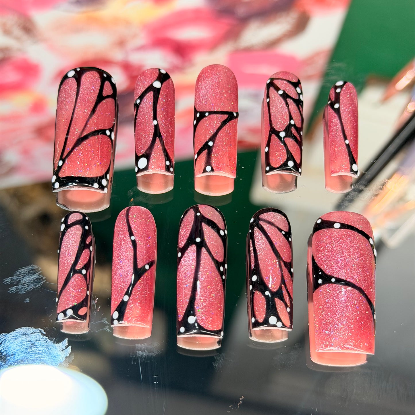 Pretty wings🦋– Luxury Handmade Press-On Nails