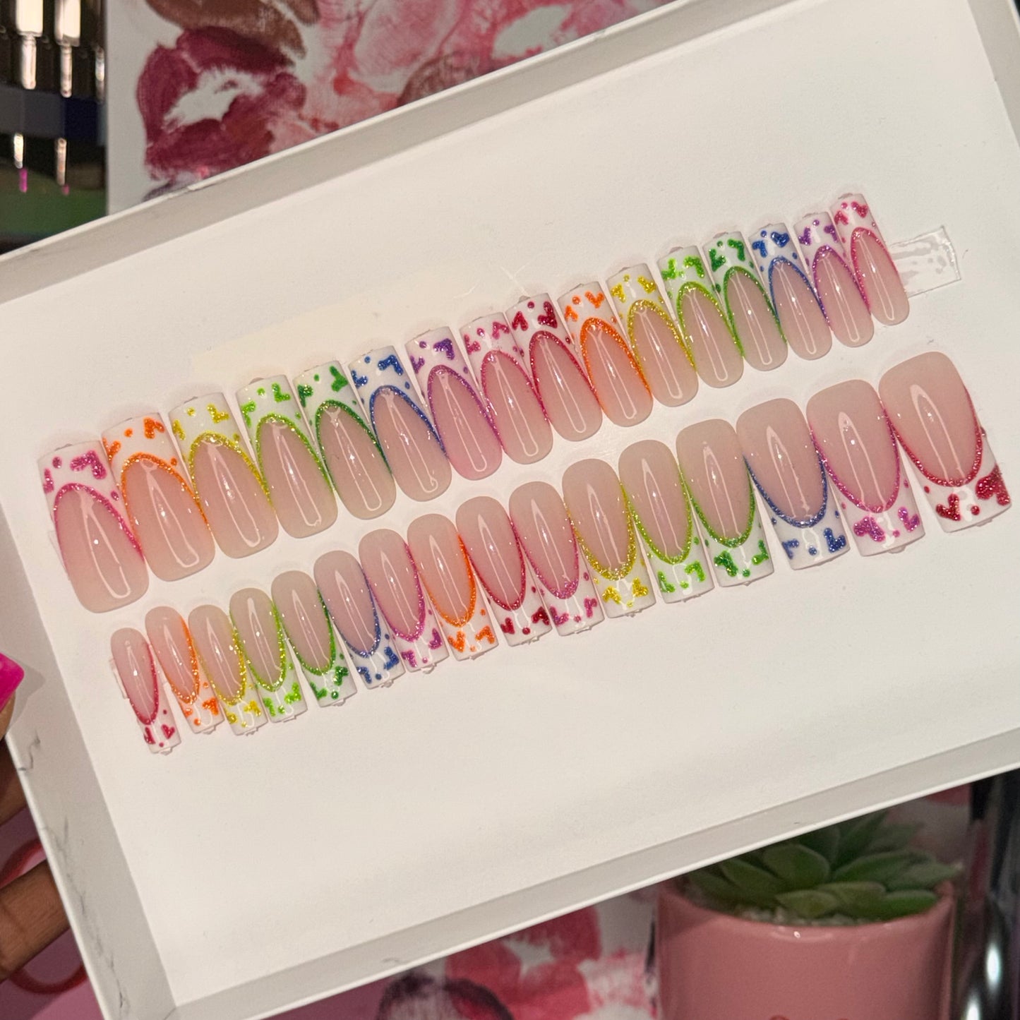 Where is the Love🌈– Luxury Handmade Press-On Nails Full Set