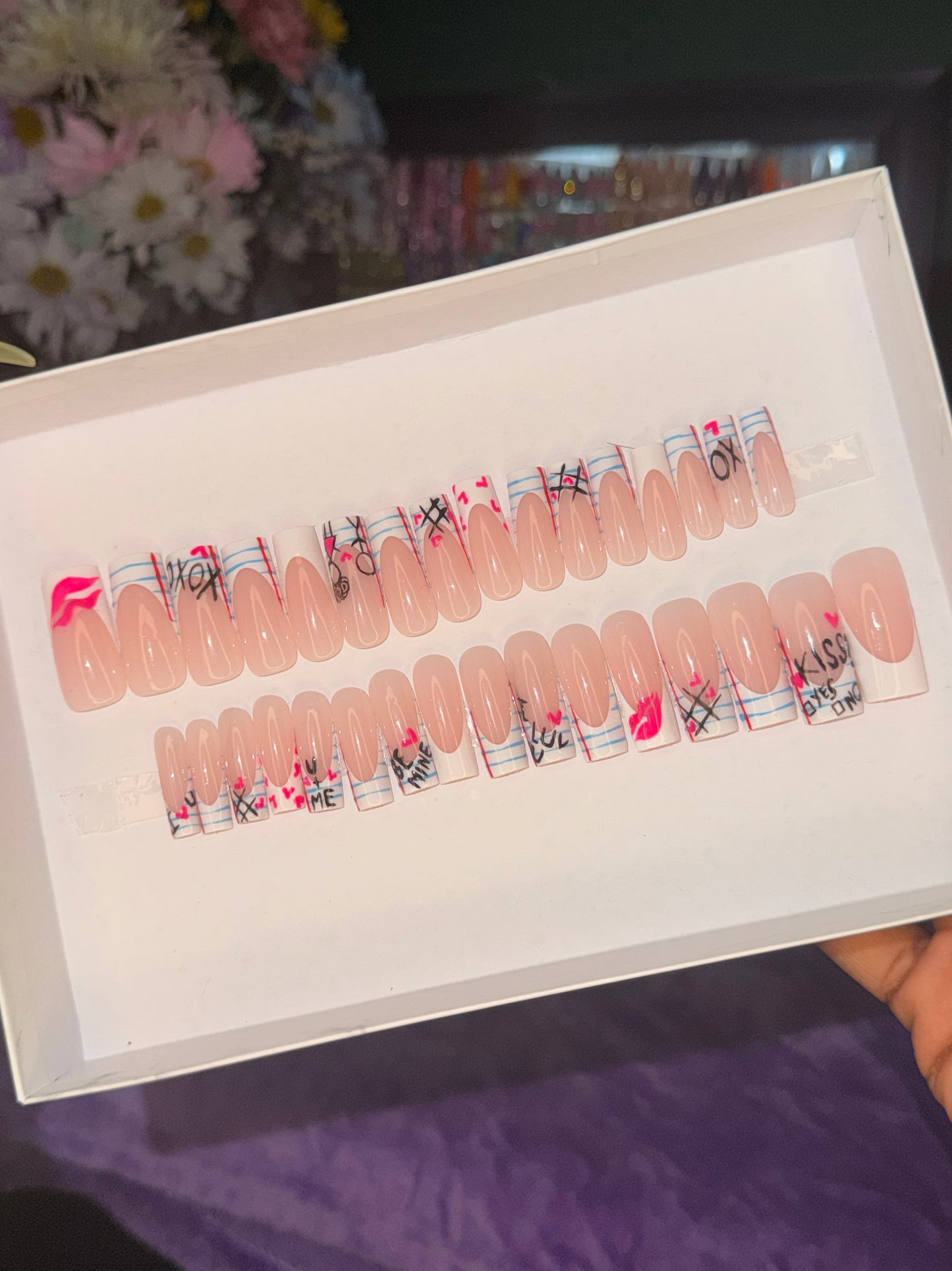 Love Notes💌 – Luxury Handmade Press-On Nails Full Set