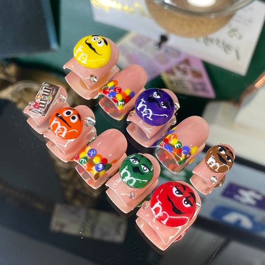 Trick or Treat🍫 – Luxury Handmade Press-On Nails