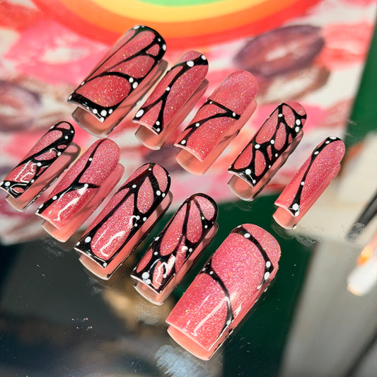 Pretty wings🦋– Luxury Handmade Press-On Nails