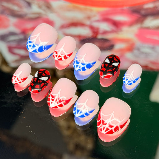 Spidey🕸️ –  Kids Press On Nails (Custom Set)