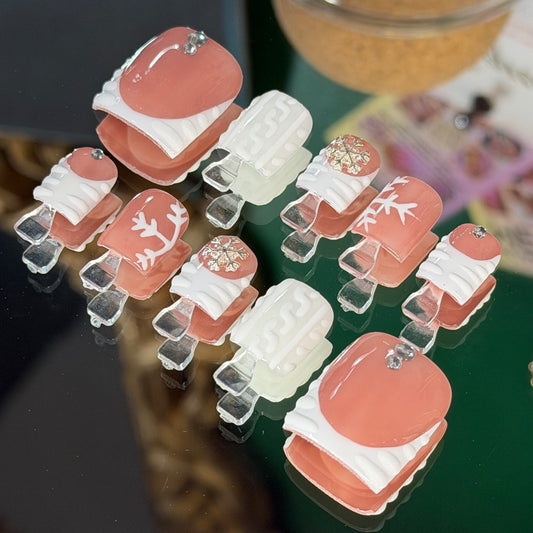 It’s Tiiiiiiiime Toesies❄️ – Luxury Handmade Press-On Toenails