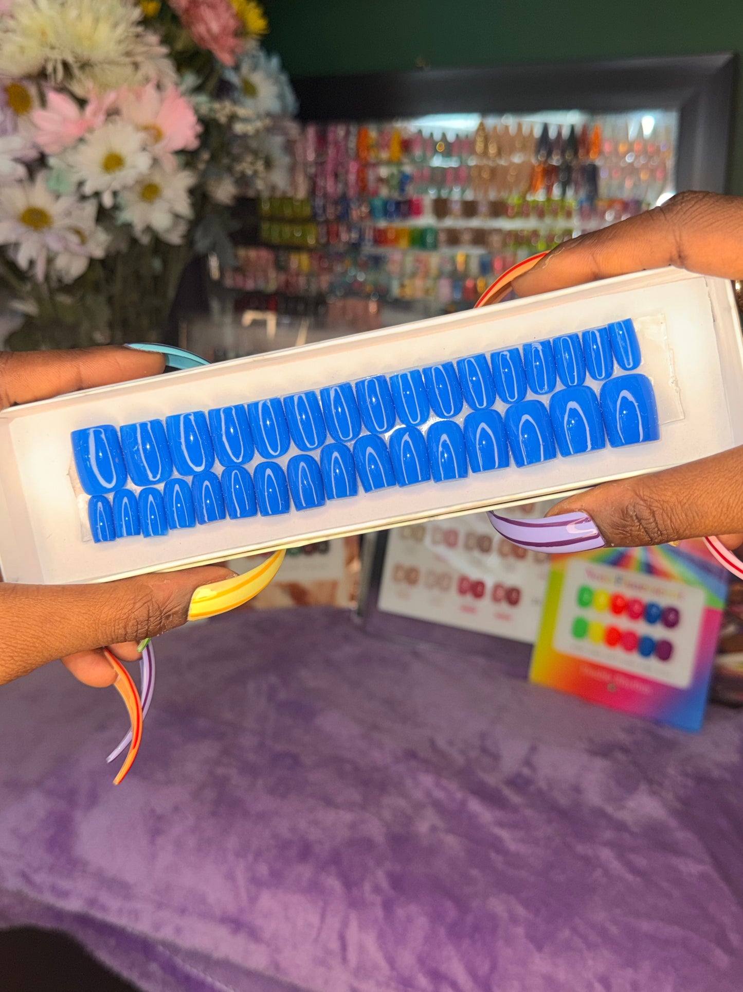 Neon💙 – Luxury Handmade Press-On Nails Full Set