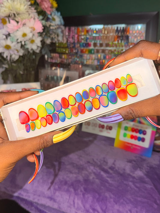 Trippy🌈 – Luxury Handmade Press-On Nails (Full Set)