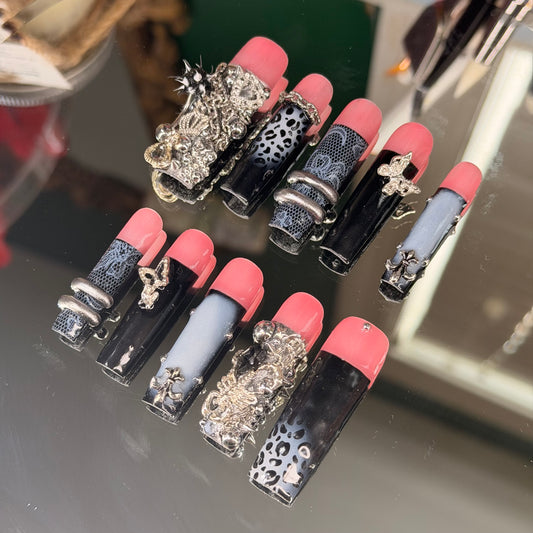 Badass🖤🤘🏾– Luxury Handmade Press-On Nails