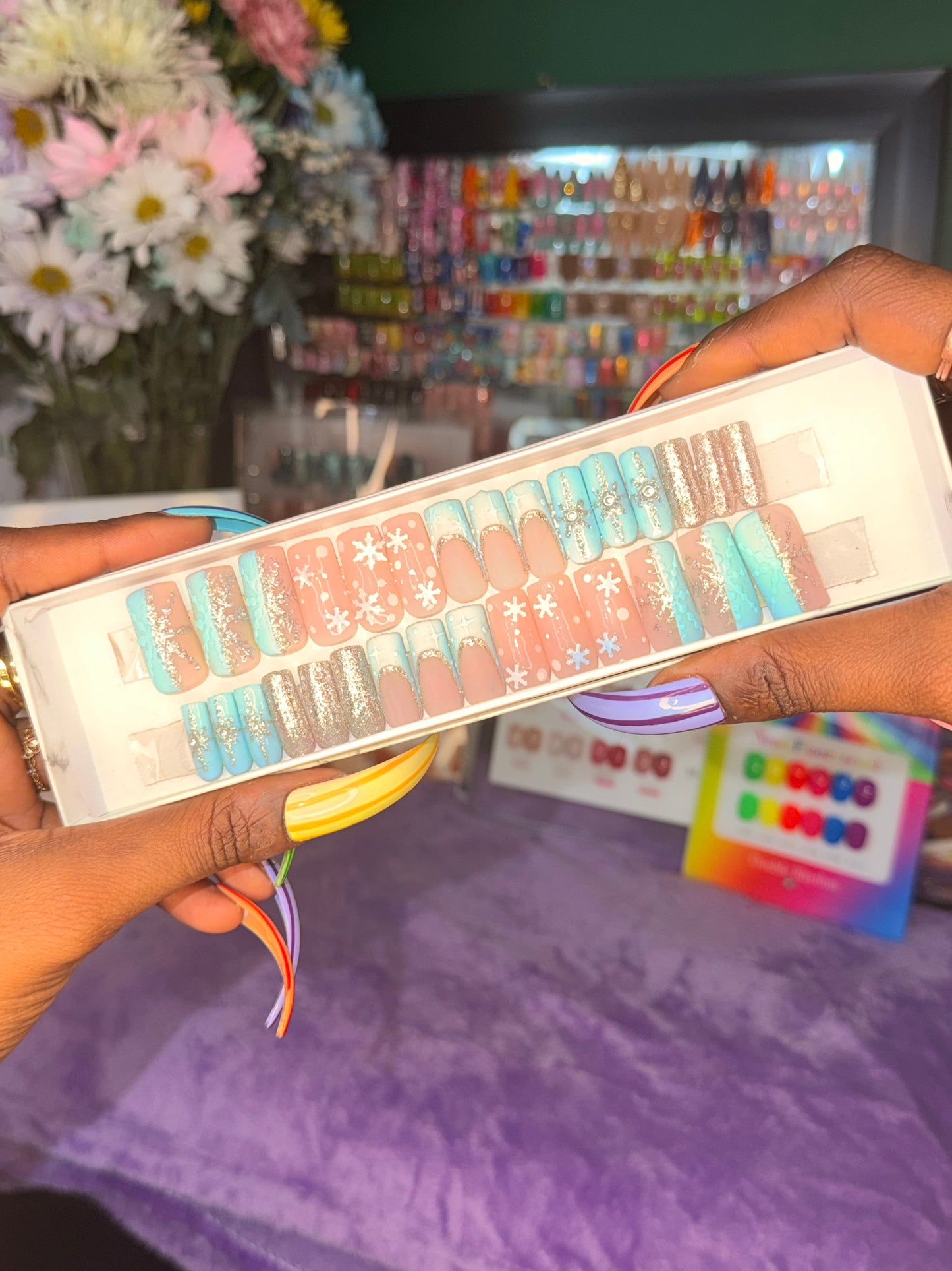 Let it Snow☃️ – Luxury Handmade Press-On Nails Full Set