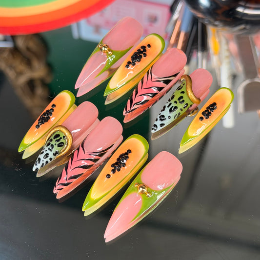 Vacation Me🍹 – Luxury Handmade Press-On Nails