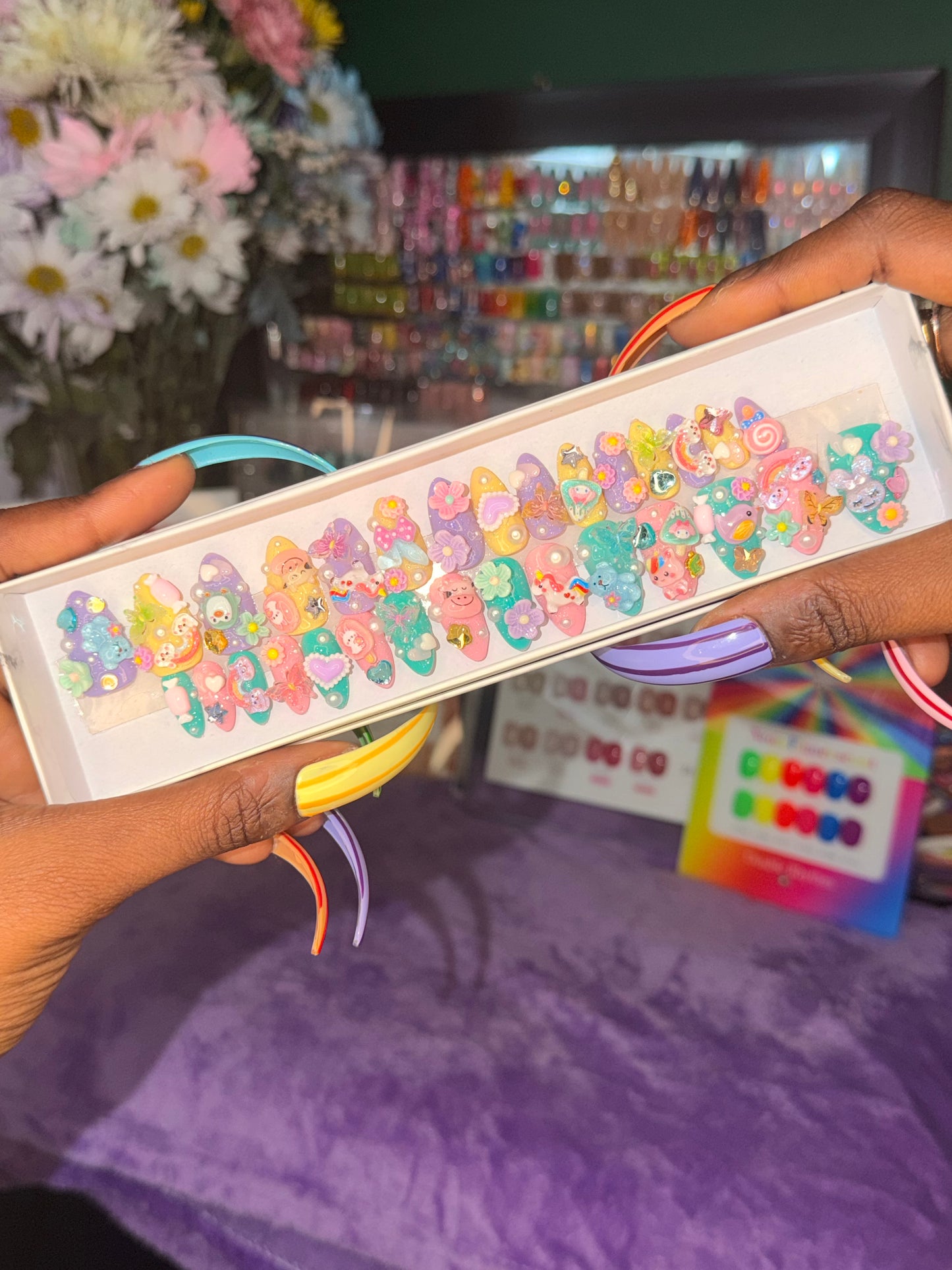 Charmed🐣🐰💐 – Luxury Handmade Press-On Nails Full Set
