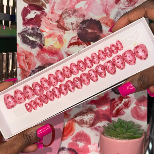 Pink panther🐆🩷 – Luxury Handmade Press-On Nails Full Set